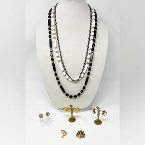 Trifari Jewelry 8 Pieces Lot Earrings Necklaces Brooches Peacock